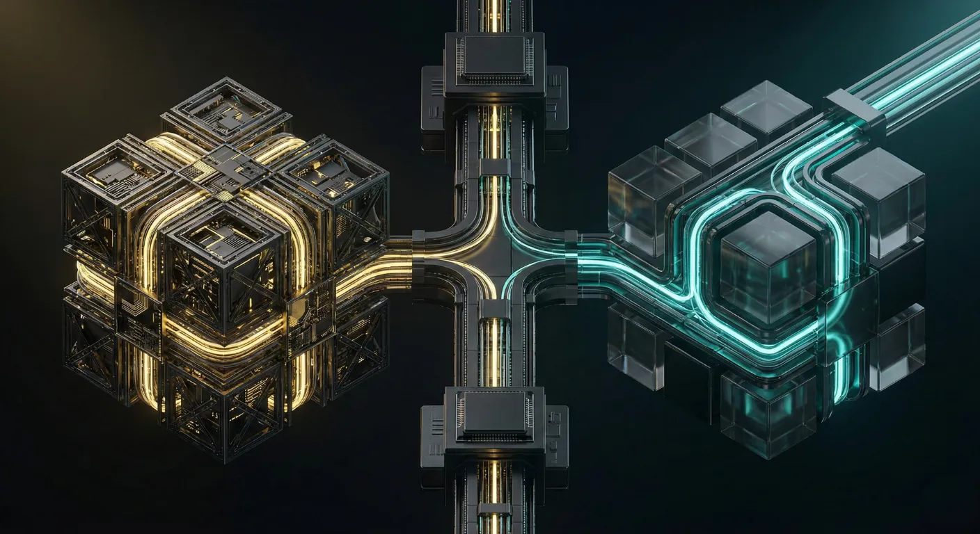 Decision tree diagram comparing build vs buy paths for AI infrastructure