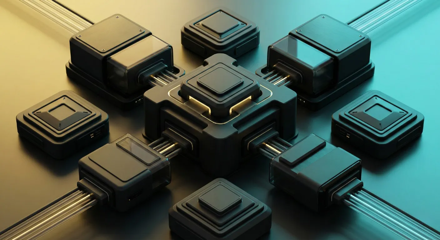 Architecture diagram showing MCP protocol connecting an LLM to multiple external services