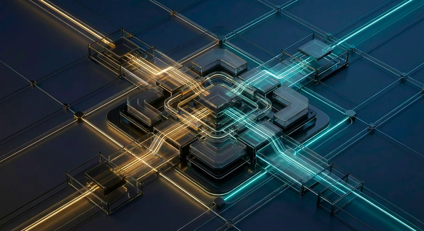Diagram of an AI pipeline with error handling, monitoring, and fallback paths highlighted